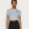 The North Face CROP TEE - T-shirt imprimé Assurance De l’Authenticité t-shirts et tops col rond femme
