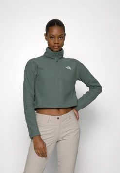 The North Face Prix RĂ©duit GLACIER CROPPED 1/4 ZIP - Sweat polaire vĂȘtements randonnée femme